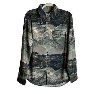 Houston White Men’s Long‎ Sleeve Button Up Shirt, Multicolored, Size S, NWOT